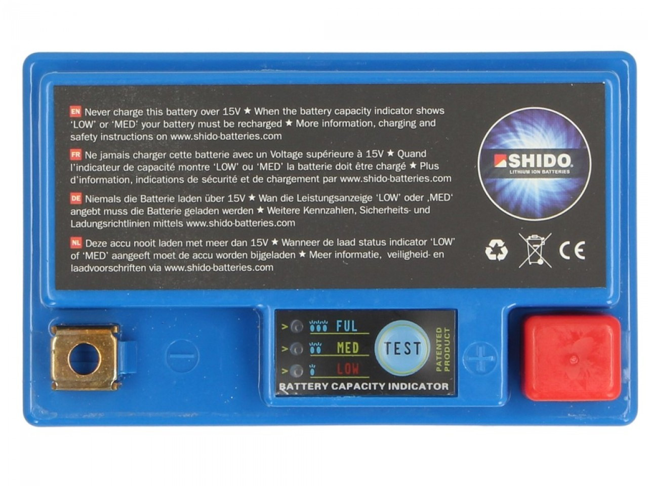 SHIDO Akumulator Litowo Jonowy LTX5L-BS 12V 1.6Ah 95A