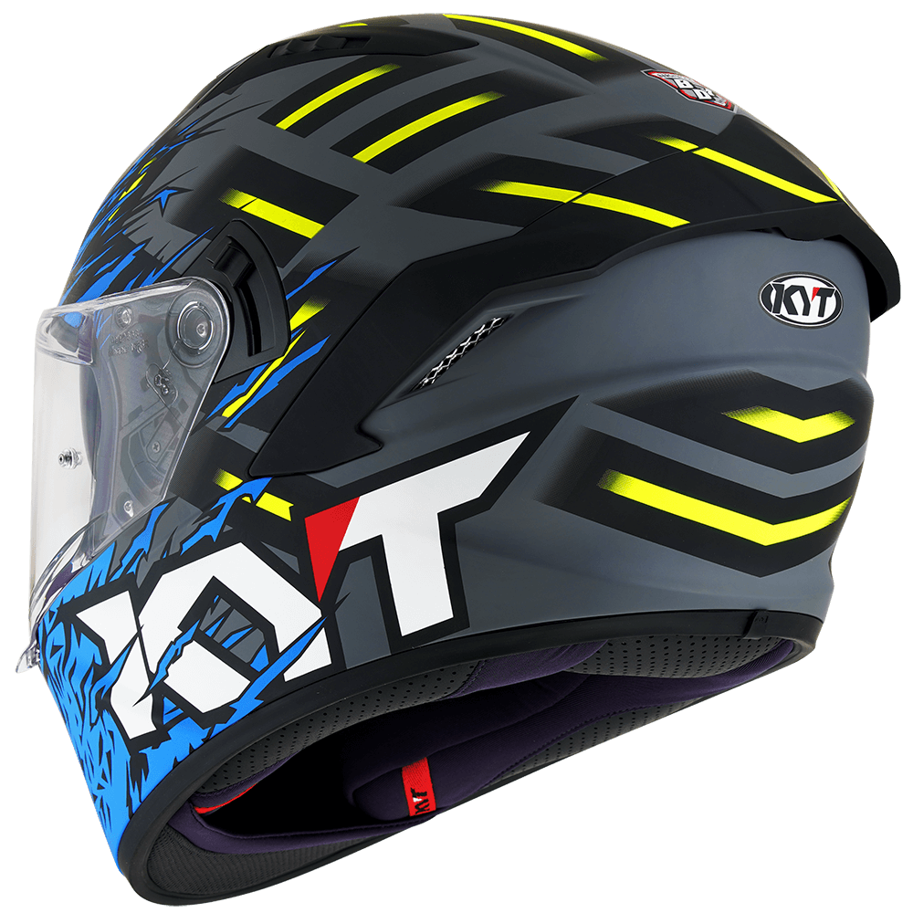 Kask Motocyklowy KYT NF-R FLAMING niebieski