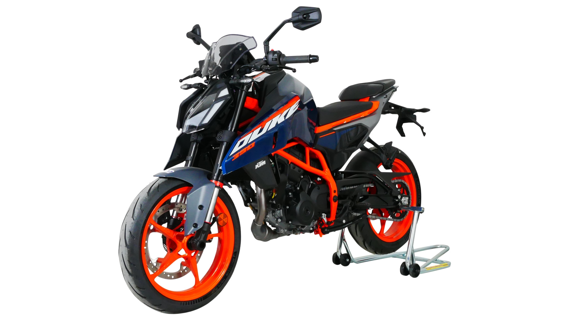 Szyba motocyklowa MRA KTM DUKE 390 2024-, forma NSPM, przyciemniana