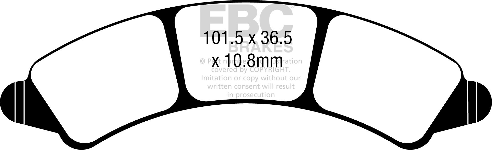 EBC Brakes Klocki hamulcowe EBC FA728R (kpl. na 1 tarcze)
