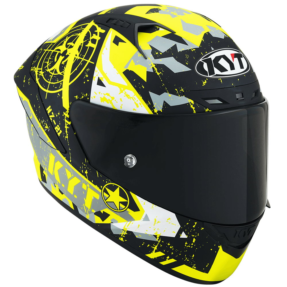 Kask Motocyklowy KYT NZ-RACE BLAZING żółty