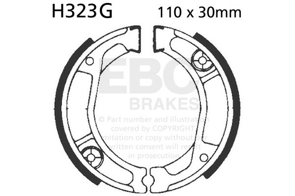 Szczęki hamulcowe nacinane EBC H323G (1 kpl.)