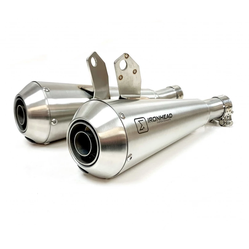 IXIL Tłumik TRIUMPH SPEED TWIN 1200 / RS 24-25 (DD50) typ OVC11SS SLIP ON (RIGHT MUFFLER) - IRONHEAD CONICAL MATT INOX
