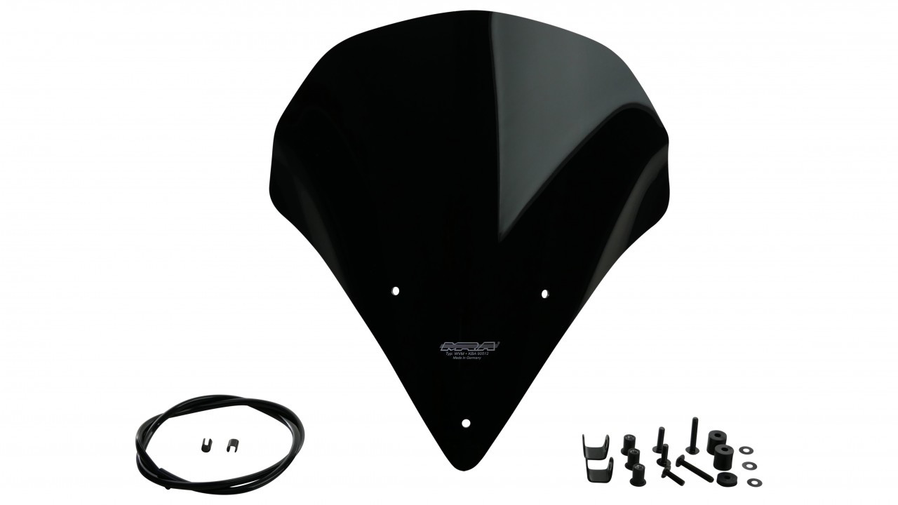 Szyba motocyklowa MRA APRILIA TUONO V4R RK/TY 2011-2014, forma SPM, czarna