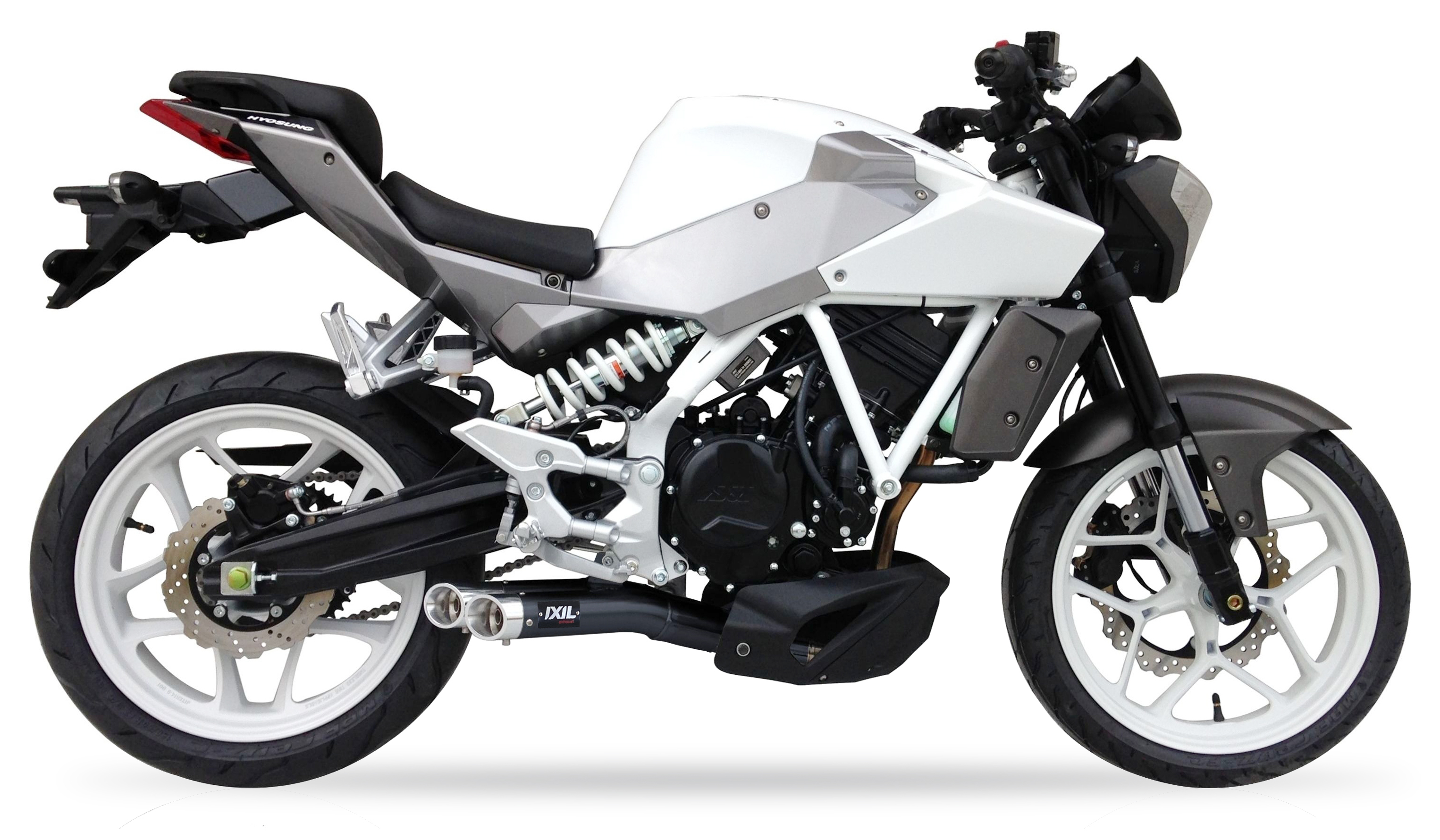 Tłumik IXIL HYOSUNG GD 250 EXIV typ L3XB (waga: 3000g, długość: 370 mm., materiał: Inox AISI304, kolor: Anodized aluminum) SLIP
