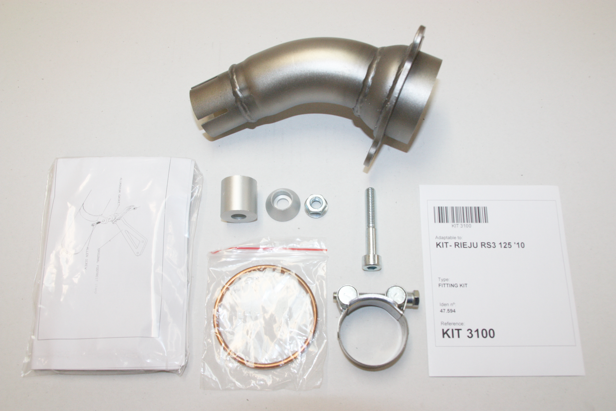 Tłumik IXIL RIEJU RS-3 125 typ SOVE (waga: 3000g, długość: 423 mm., materiał: Inox AISI304, kolor: Black painted) SLIP ON - HEXO