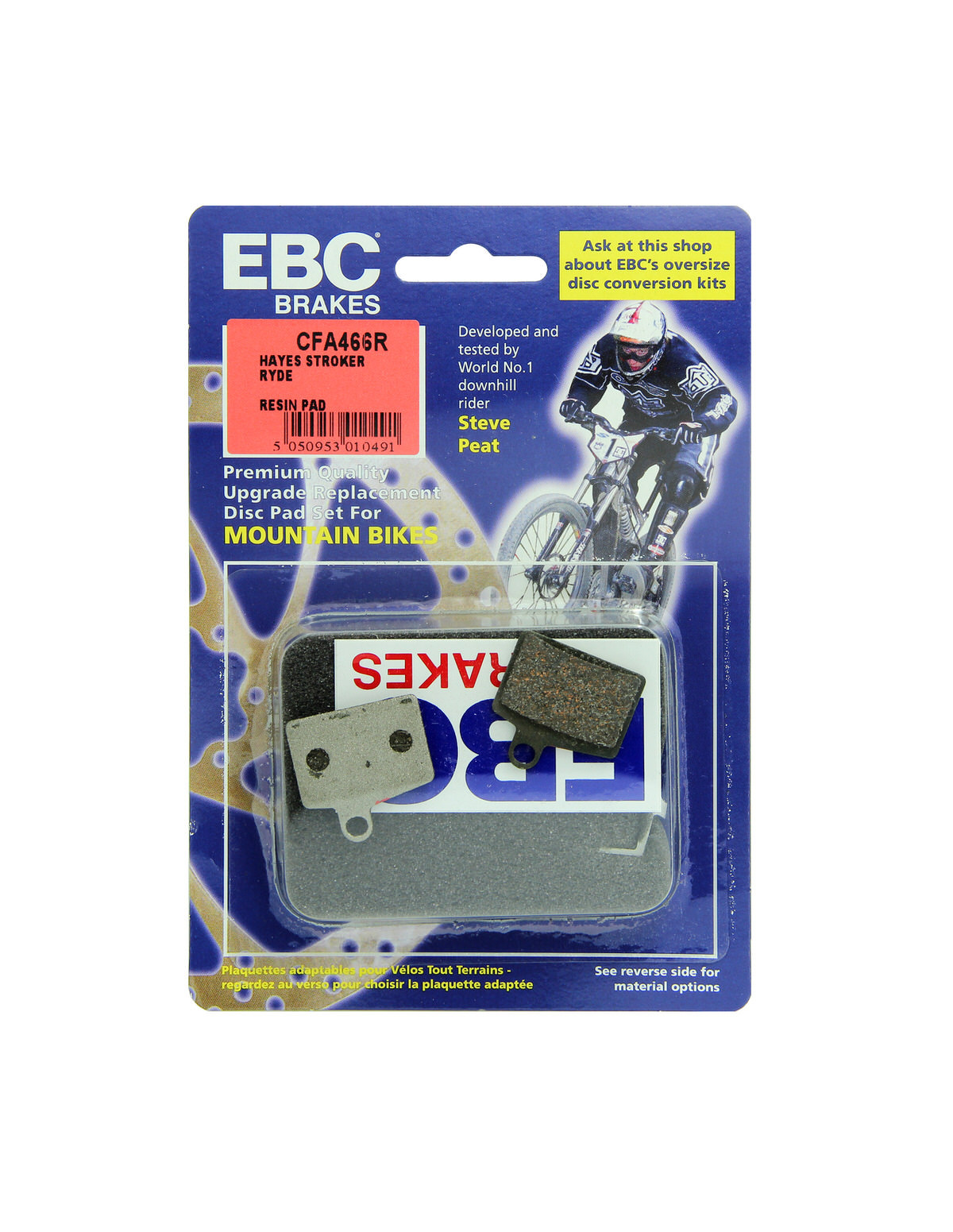 CFA466R - Klocki hamulcowe rowerowe (organiczne wyczynowe) EBC Brakes