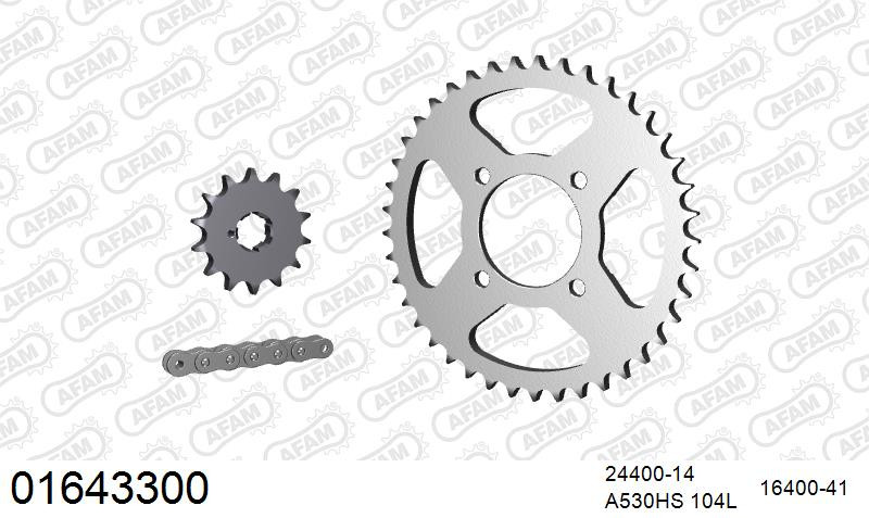 Zestaw napędowy AFAM do KAWASAKI KH 400 A3,A4,A5, S3 400