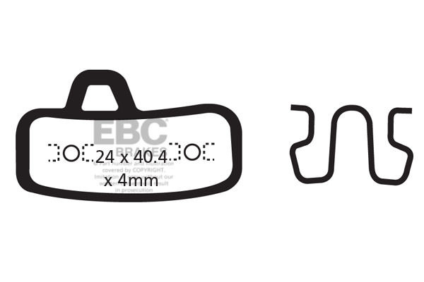 CFA494R - Klocki hamulcowe rowerowe (organiczne wyczynowe) EBC Brakes