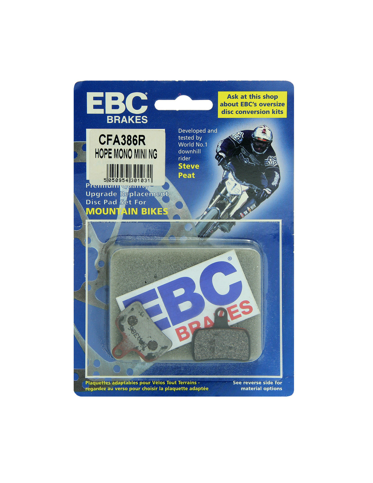 CFA386R - Klocki hamulcowe rowerowe (organiczne wyczynowe) EBC Brakes