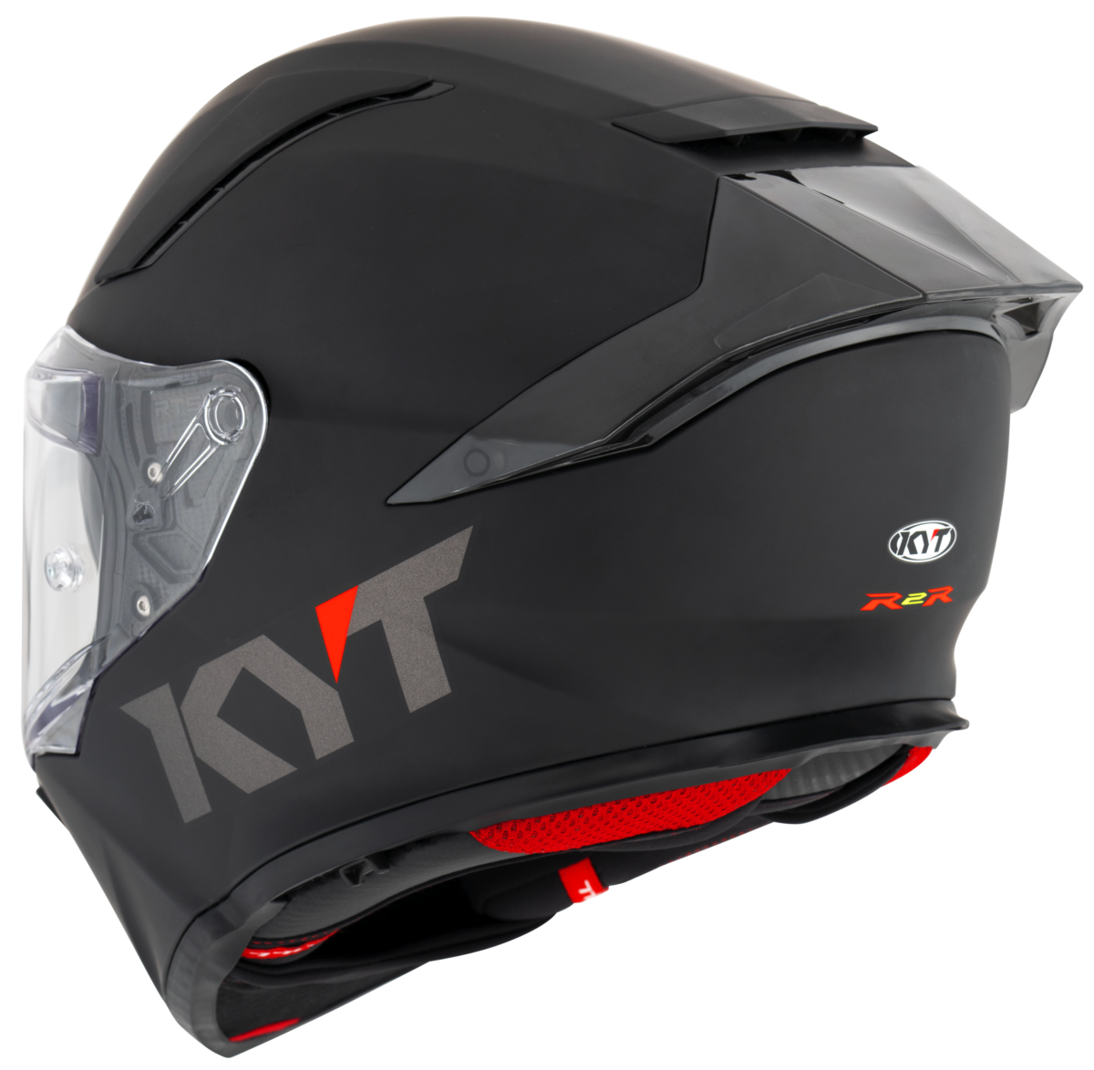 Kask Motocyklowy KYT R2R połysk matowy czarny ECE/ONU 22-06