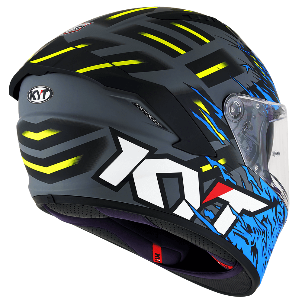 Kask Motocyklowy KYT NF-R FLAMING niebieski