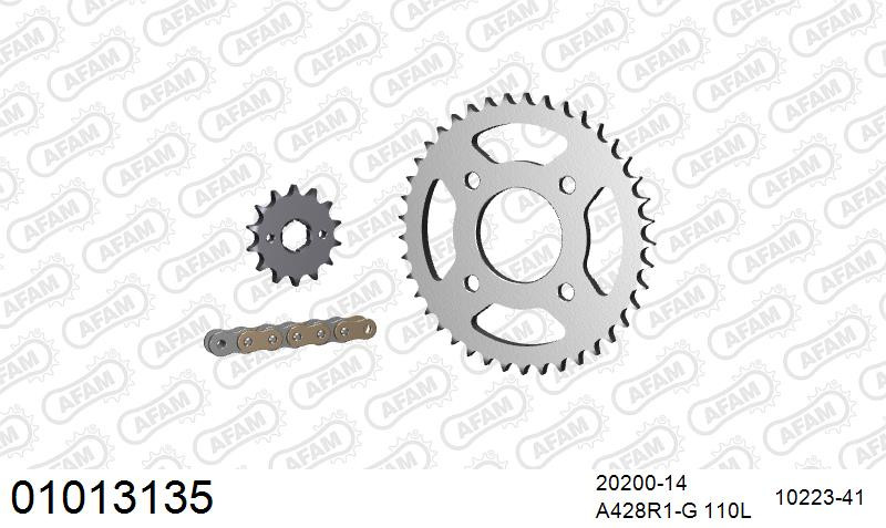 Zestaw napędowy AFAM do HONDA CG 125 BR F,G,H,J,K,L,M