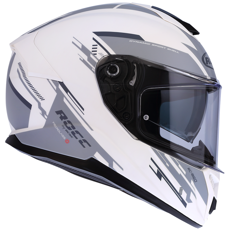 Kask motocyklowy ROCC 861 czarno-biały