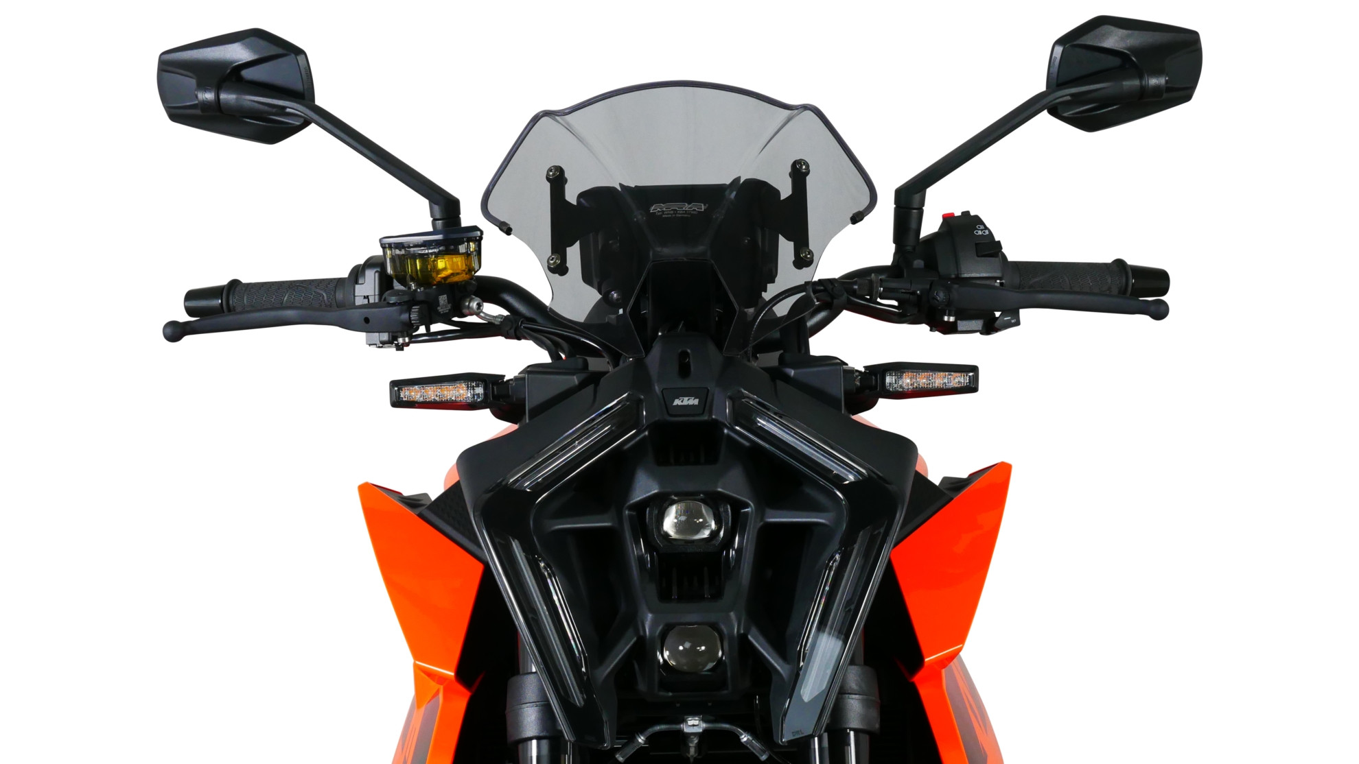 Szyba motocyklowa MRA KTM DUKE 990 2024-, forma NSPM, przyciemniana