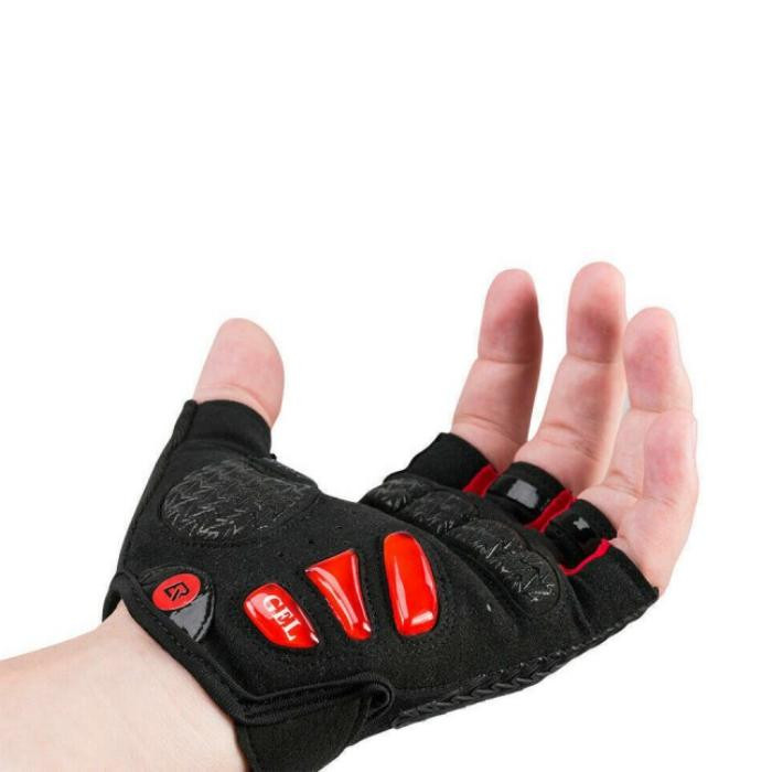 Rękawiczki rowerowe / sportowe ROCKBROS (S169-BR) czarno - czerwone