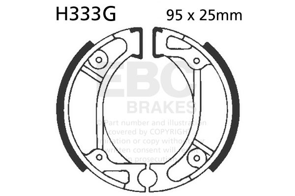 EBC Brakes Szczęki hamulcowe nacinane EBC H333G (1 kpl.)