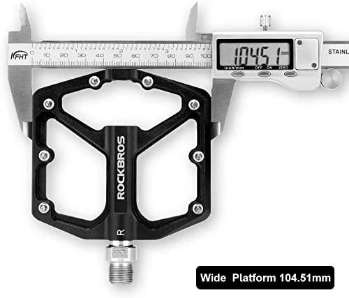 Pedały rowerowe aluminiowe z pinami czarne Rockbros K203-BK