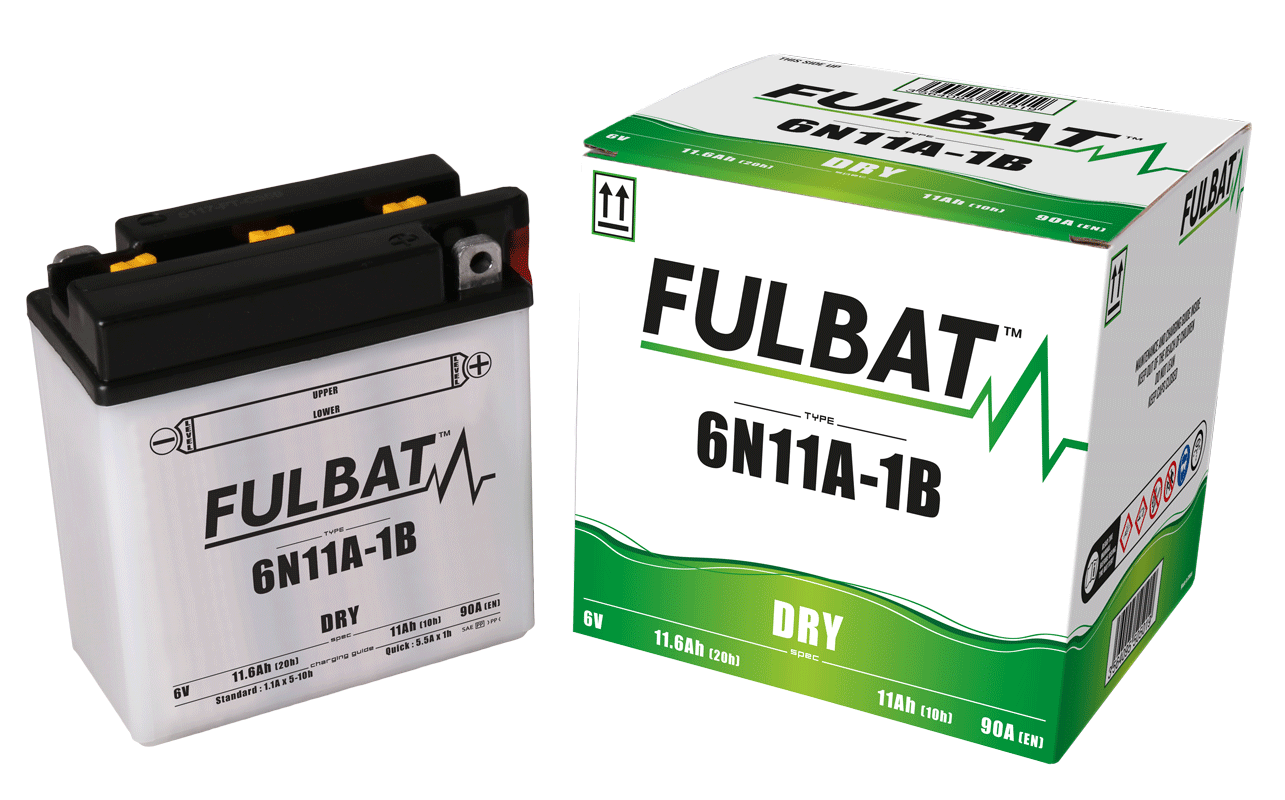 Akumulator FULBAT FUL DRY - 6N11A-1B (suchy, obsługowy, kwas w zestawie)
