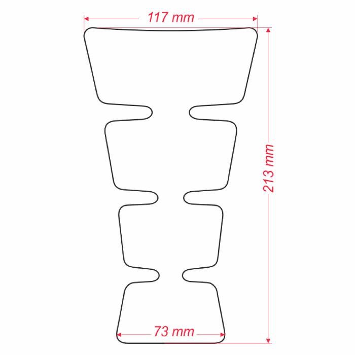 ONEDESIGN Tankpad universal złoty shape transparentny