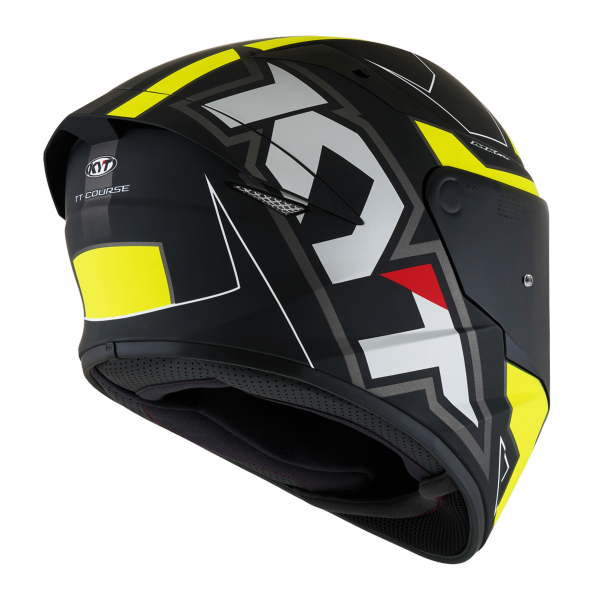 Kask Motocyklowy KYT TT-COURSE ELECTRON matowy czarny/żołty