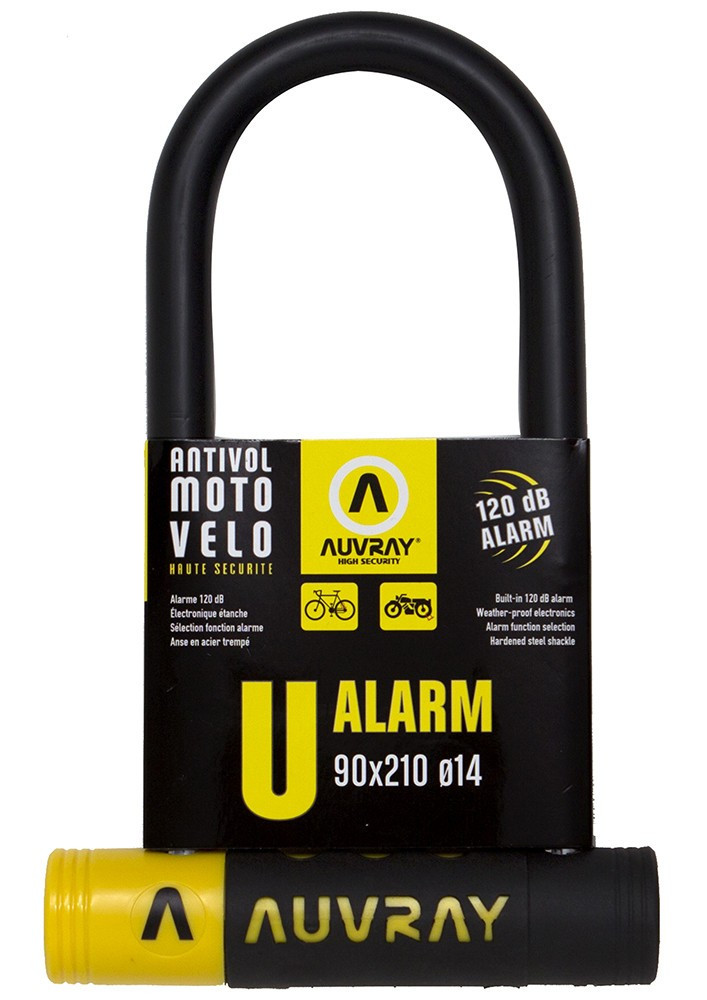 AUVRAY zapięcie U-LOCK Z ALARMEM - 90 x 210mm, średnica bolca 14mm