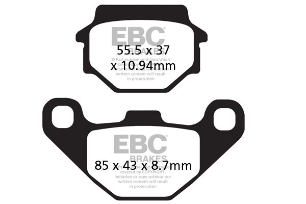 Klocki hamulcowe EBC FA372R (kpl. na 1 tarcze)