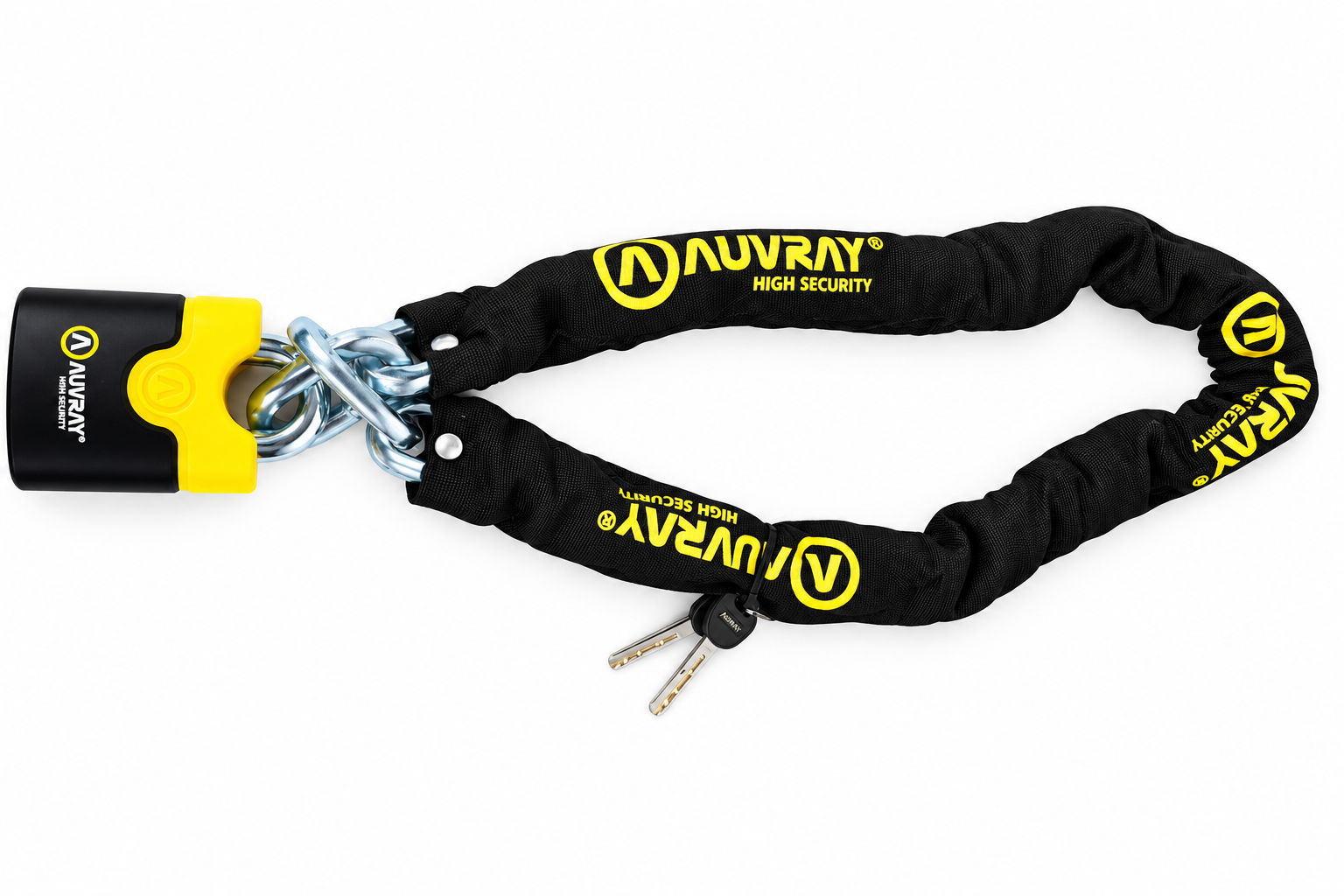 AUVRAY zestaw łańcuch z kłódką K-BLOC - długość 120cm, średnica 10mm