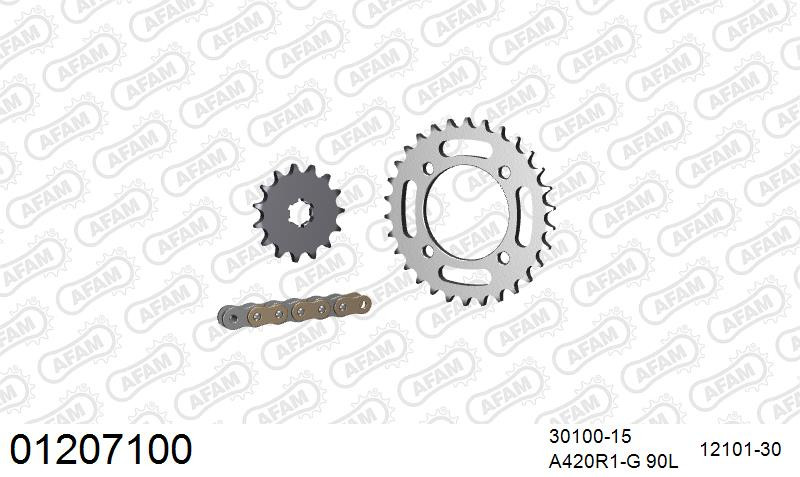 Zestaw napędowy AFAM do YAMAHA LB2 80 Chappy