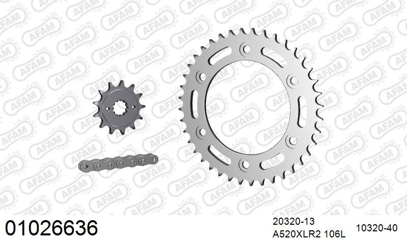 Zestaw napędowy AFAM do HONDA CRF 250 M D,E,F,G
