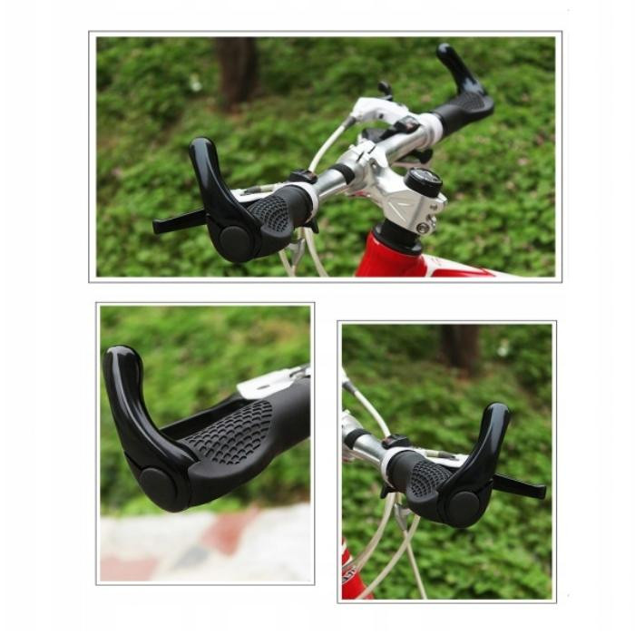 Gripy rowerowe MTB rogi ROXAR ergonomiczne czarny