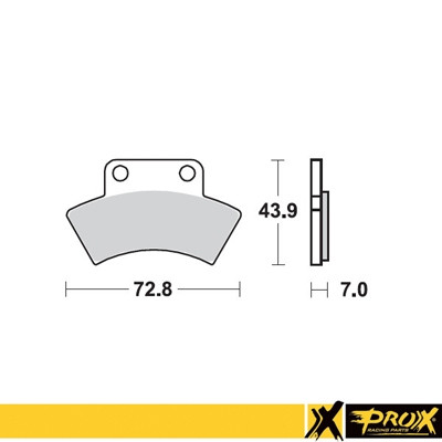 ProX Racing Parts ProX Klocki Hamulcowe Tylne Polaris Scrambler/Sportsman 400 '94-97 (odpowiednik EBC FA232R)
