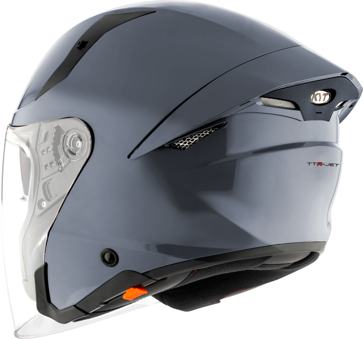 Kask Motocyklowy KYT TTR-JET połysk szary ECE/ONU 22-06
