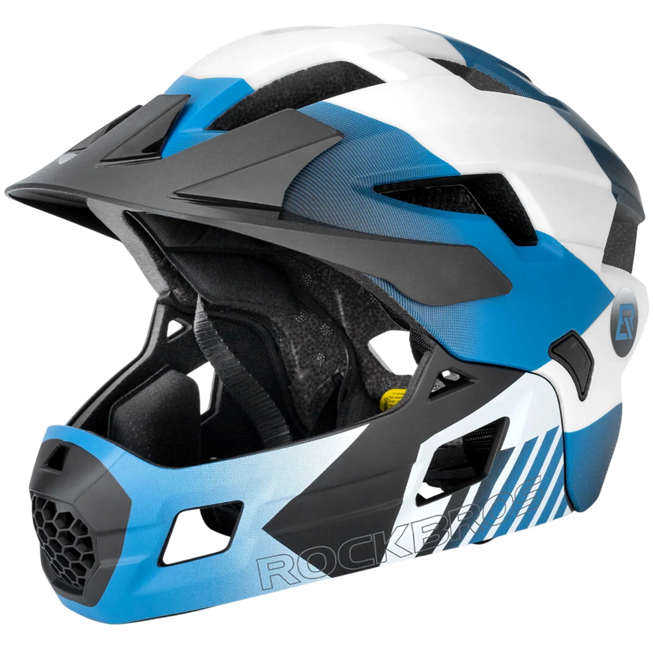 Kask dziecięcy z odpinaną osłoną podbródka FULL FACE off-road Rockbros TS-61