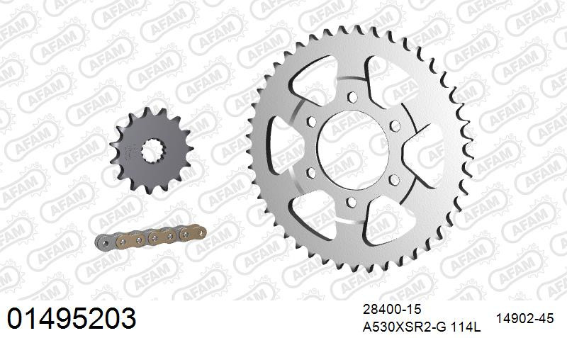 Zestaw napędowy AFAM do SUZUKI GS 1200 SS K1, GSF 1200 SA Bandit ABS V,W,X,Y,K1,K2,K3,K4,K5