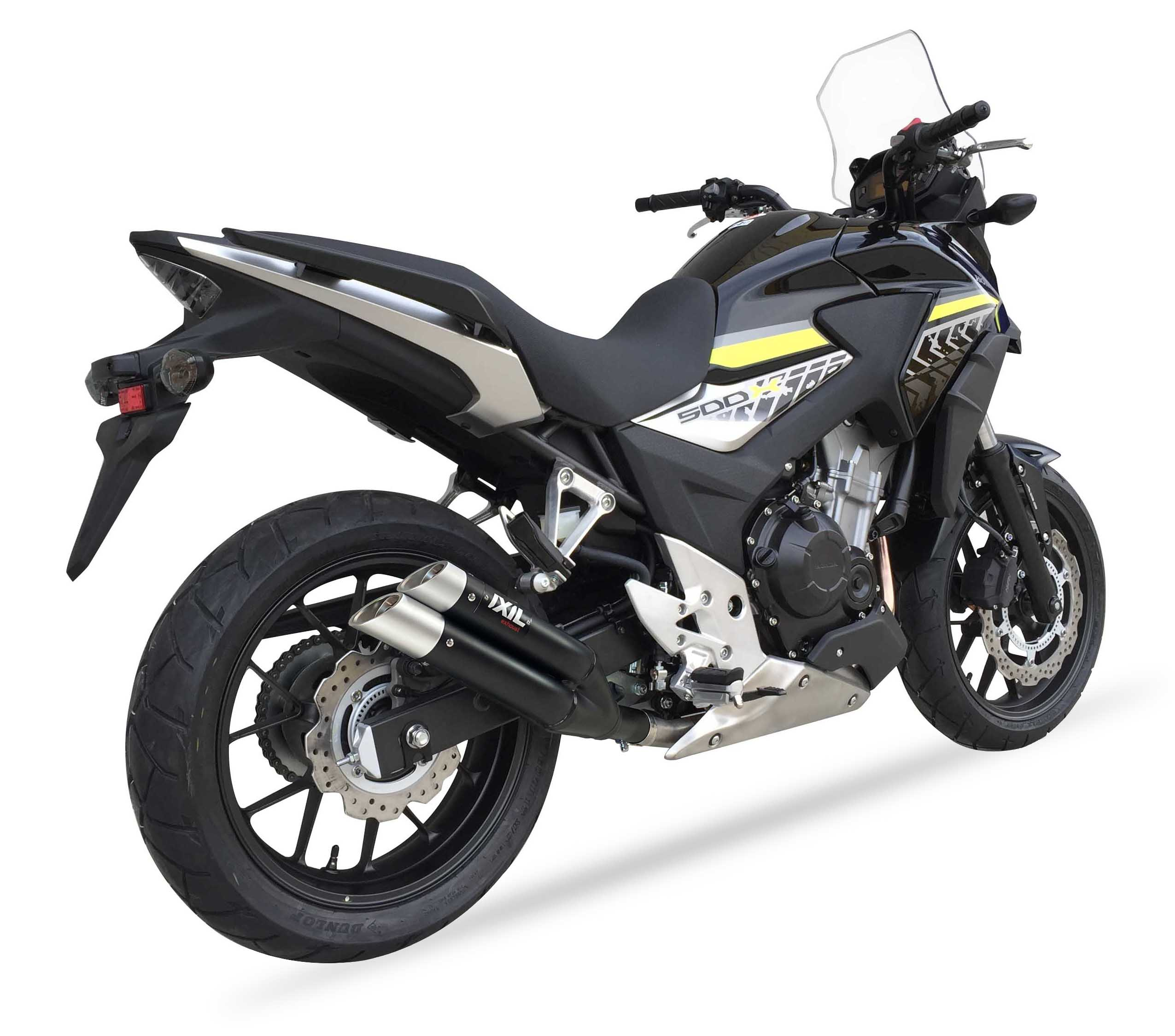 Tłumik IXIL HONDA CB 500 X 13-16 (PC46) typ L3XB (waga: 3000g, długość: 370 mm., materiał: Inox AISI304, kolor: Anodized aluminu