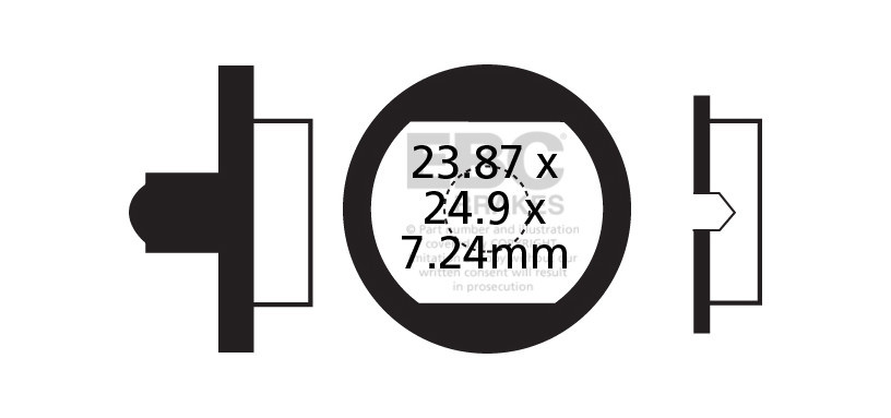 CFA365 - Klocki hamulcowe rowerowe (organiczne) EBC Brakes