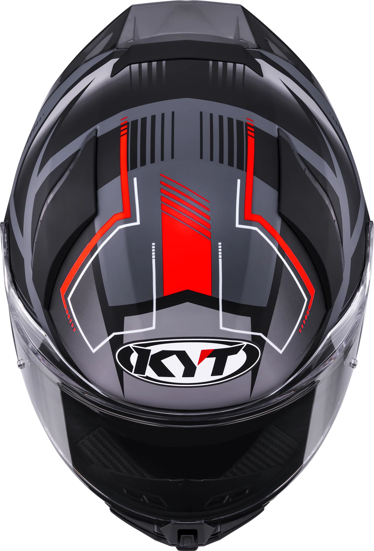Kask motocyklowy KYT R2R PARSEC SZARY MATT/CZERWONY E06