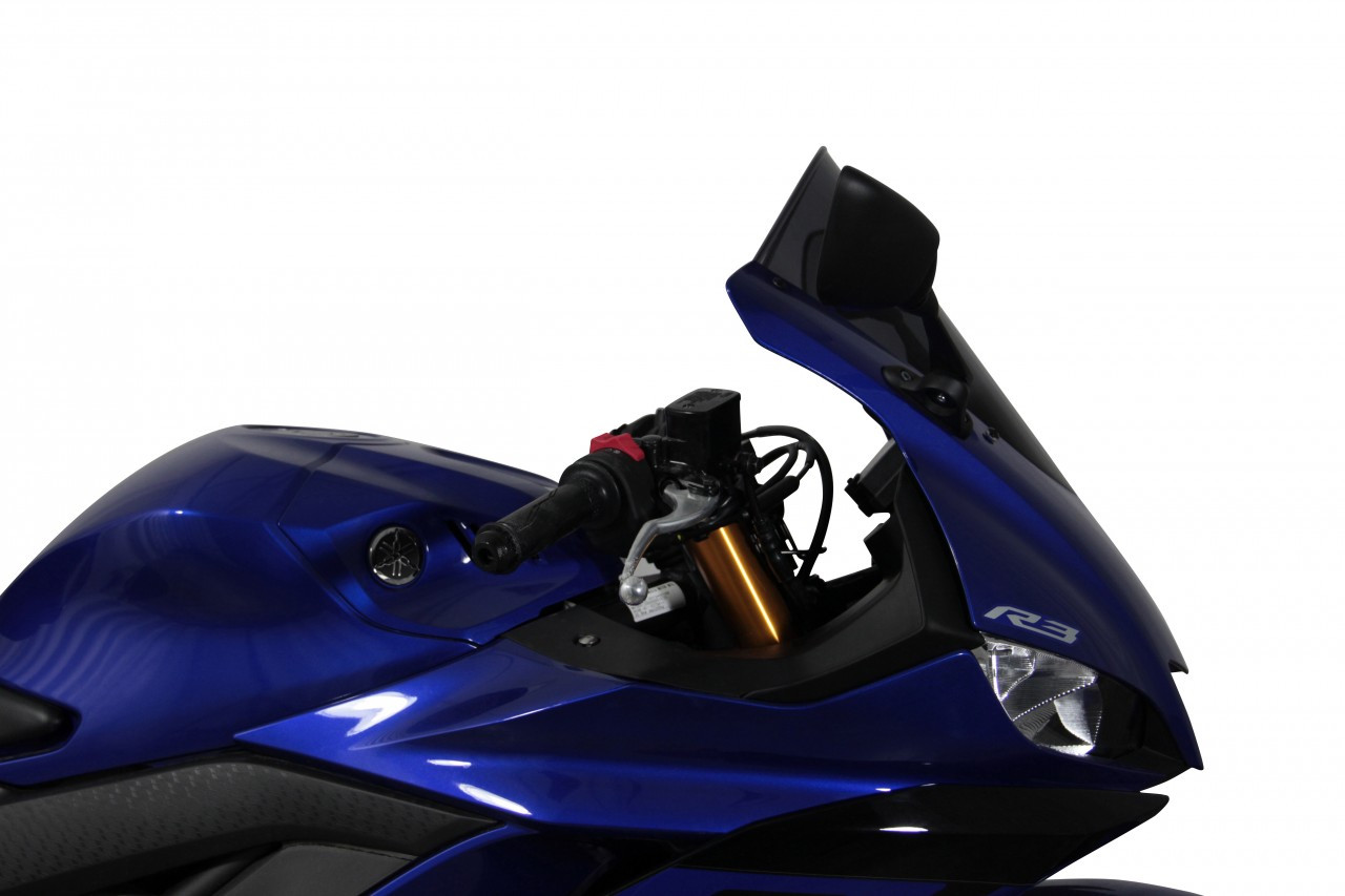 Szyba motocyklowa MRA YAMAHA YZF R 3A RH07 -2018, forma R, przyciemniana