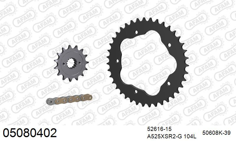 Zestaw napędowy AFAM do DUCATI 796 Monster, 796 Monster 20th Anniversary, ( allfor sprocket carrier PCD2)
