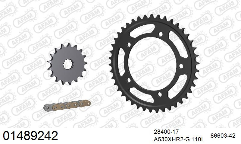 Zestaw napędowy AFAM do SUZUKI GSX-R 1000 K1,K2,K3,K4,K5,K6