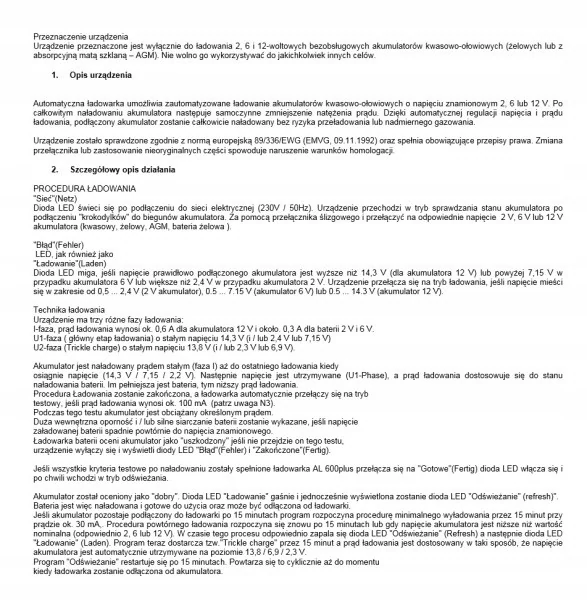 H Tronic Ładowarka akumulatorowa H-TRONIC AL 600 plus