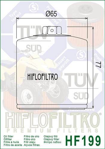 Hiflofiltro FILTR OLEJU HIFLO HF199 POLARIS 550/850/900 09-11