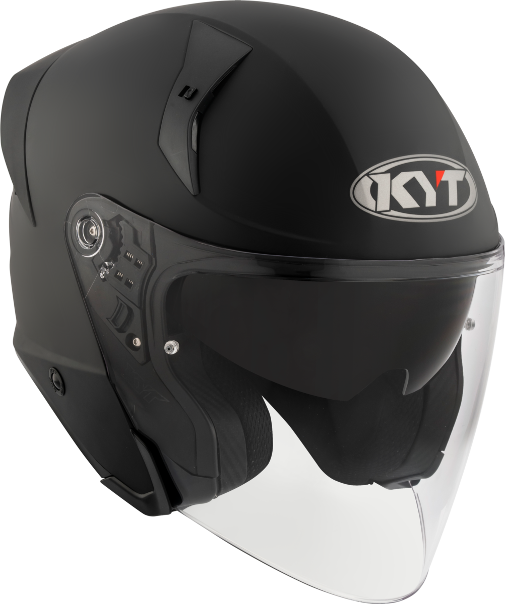 Kask Motocyklowy KYT TTR-JET połysk matowy czarny ECE/ONU 22-06