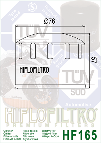 Hiflofiltro FILTR OLEJU HIFLO HF165 165 BMW F 800 S/ST 06-13