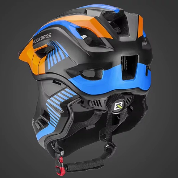 Kask dziecięcy z odpinaną osłoną podbródka FULL FACE off-road Rockbros TT-32SOBL
