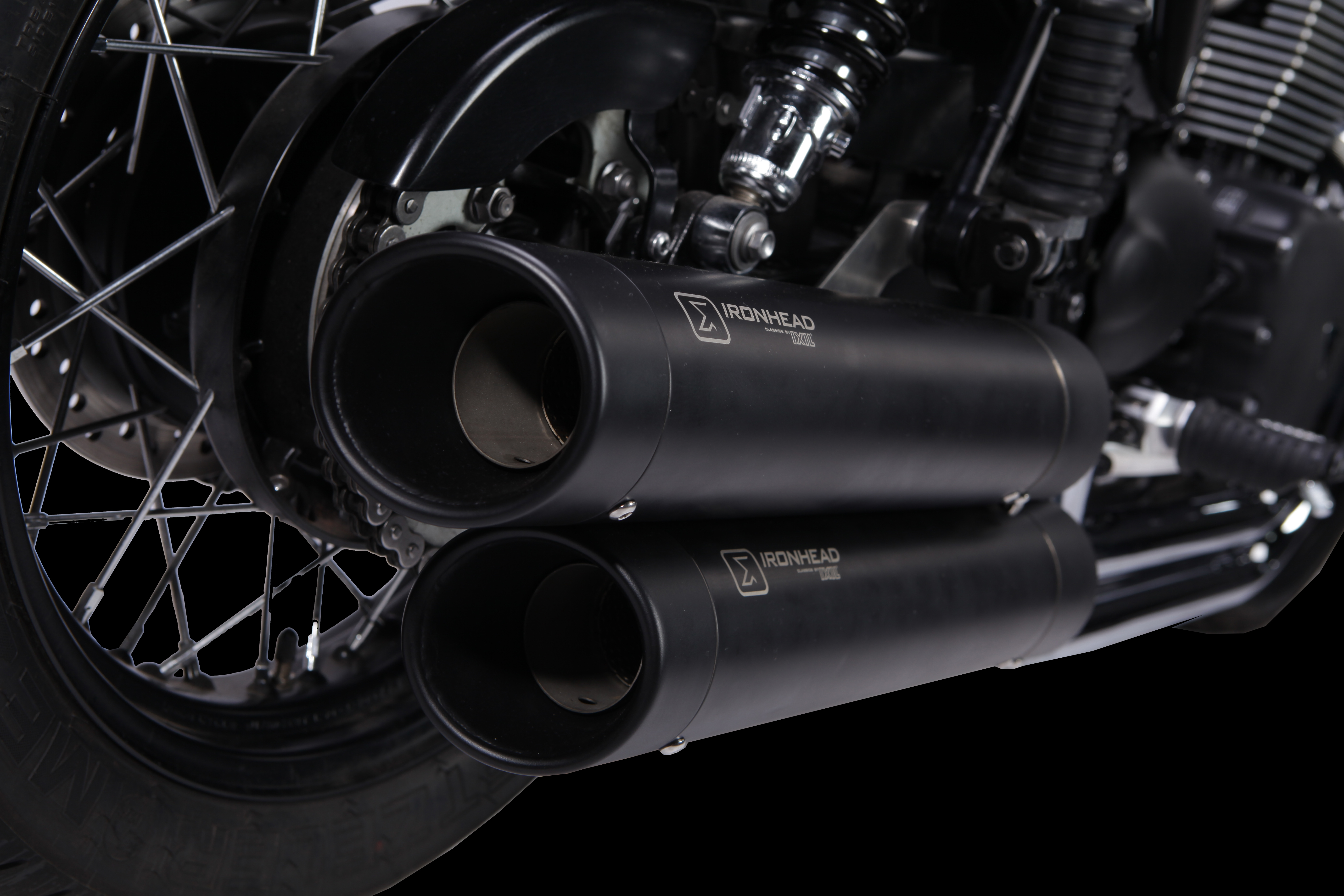 IRONHEAD END CAPS typ CAP (długość: Ø 88 mm., materiał: Inox AISI304, kolor: Black painted) SLASHED END CAP (BLACK)