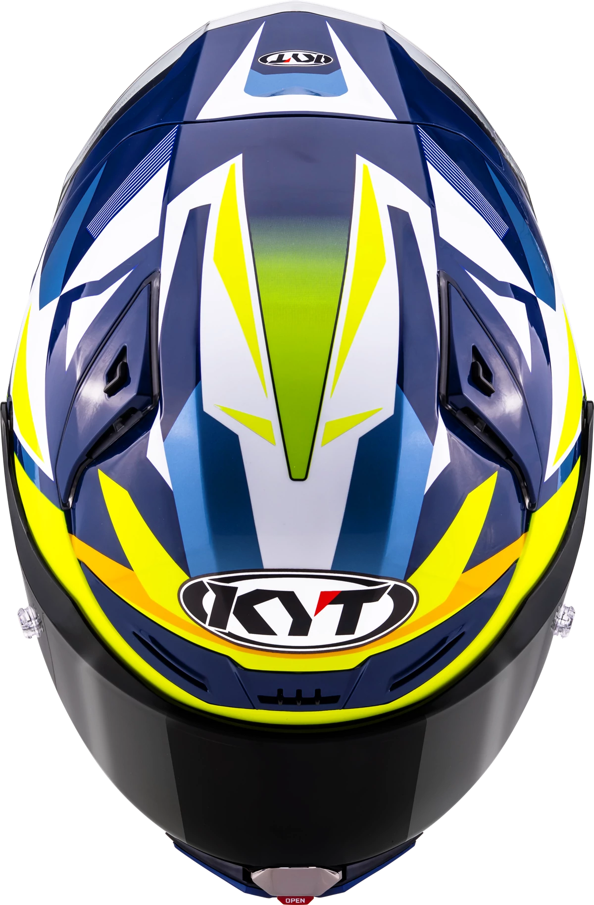 Kask motocyklowy KYT R1R DIAMOND NIEBIESKI/ŻÓŁTY E06