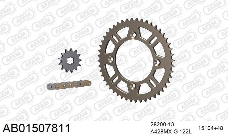 Zestaw napędowy AFAM do SUZUKI RM 80 Big Wheels T,V,W,X,Y,K1
