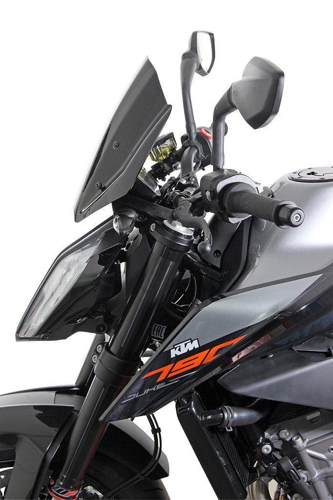 Szyba motocyklowa MRA KTM DUKE 790 2018-2023, forma NRM, czarna